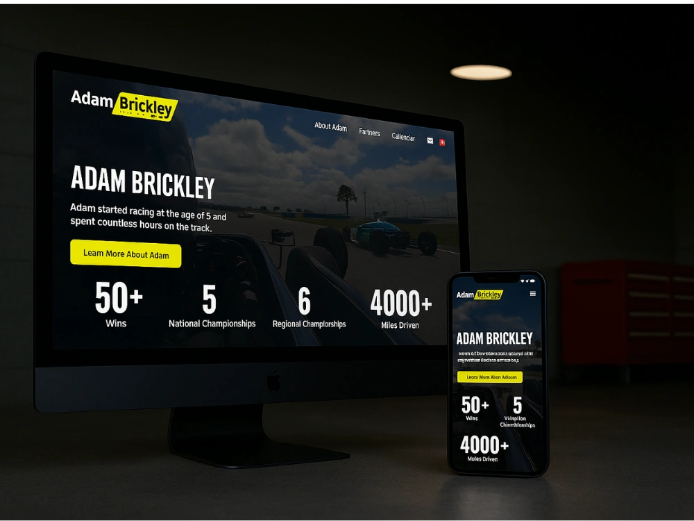 Web Design and Development Portfolio 1 Adam Brickley Racing Website