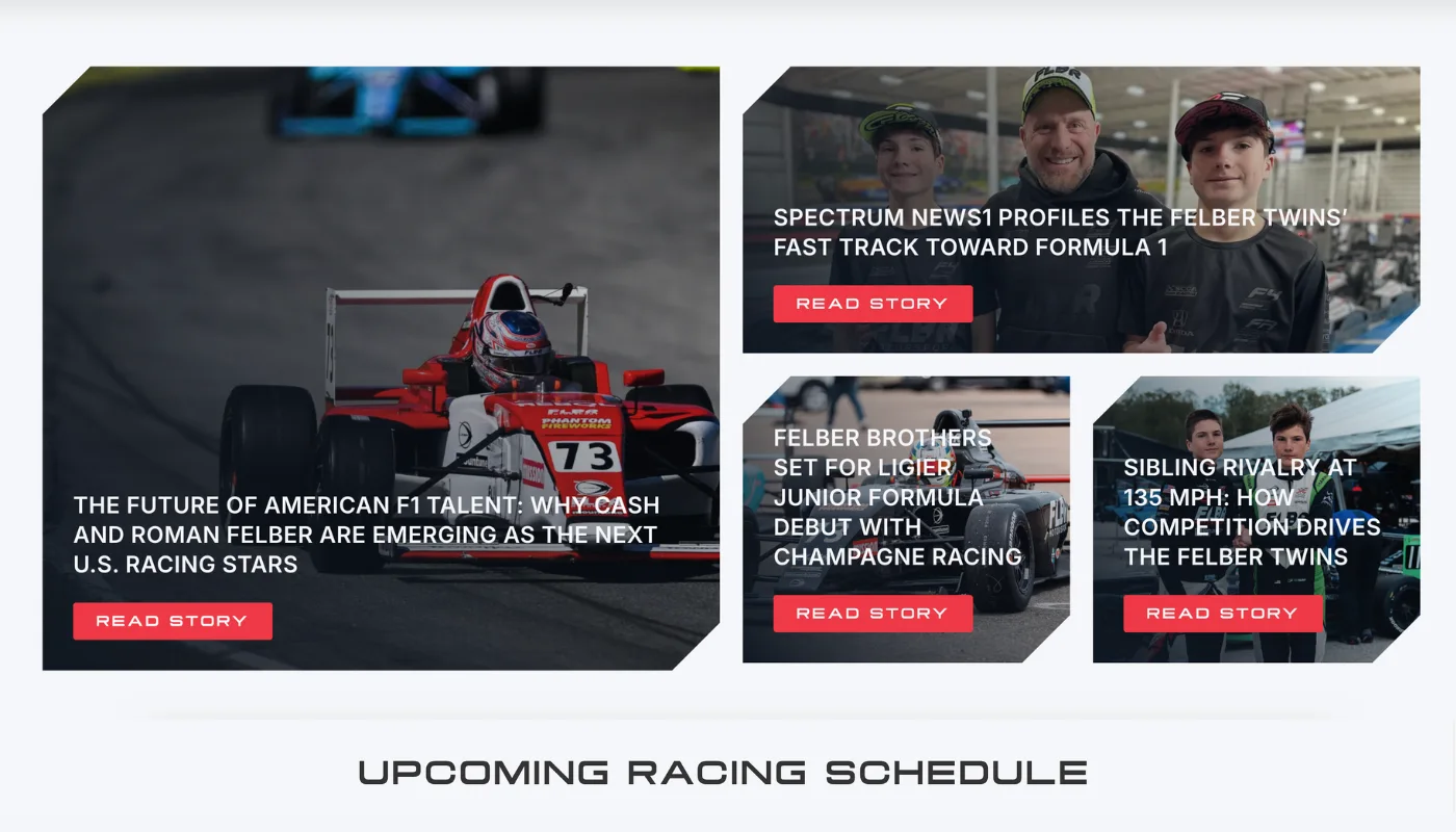 FLBR Motorsport Screenshot News Section