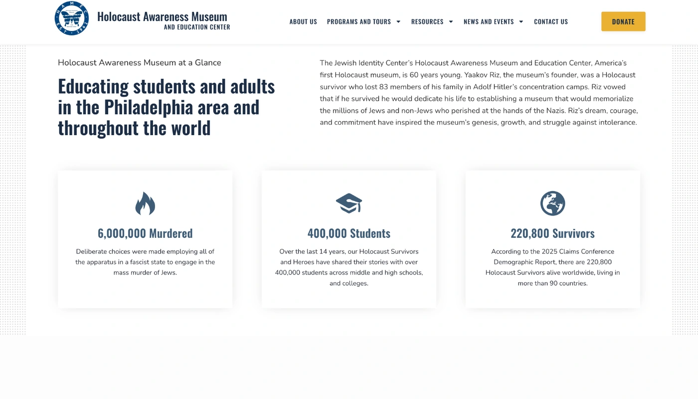 Holocaust Awareness Museum Screenshot 2