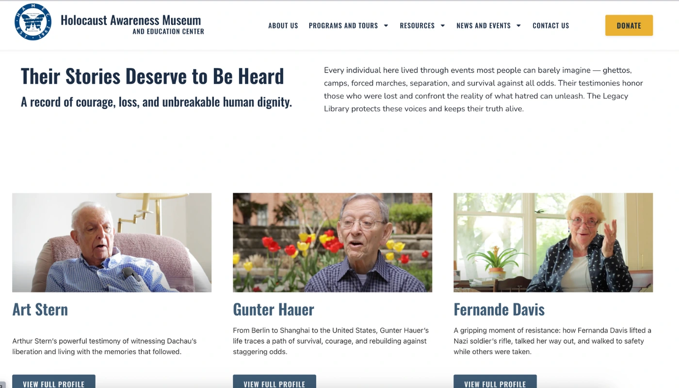 Holocaust Awareness Museum Screenshot 4