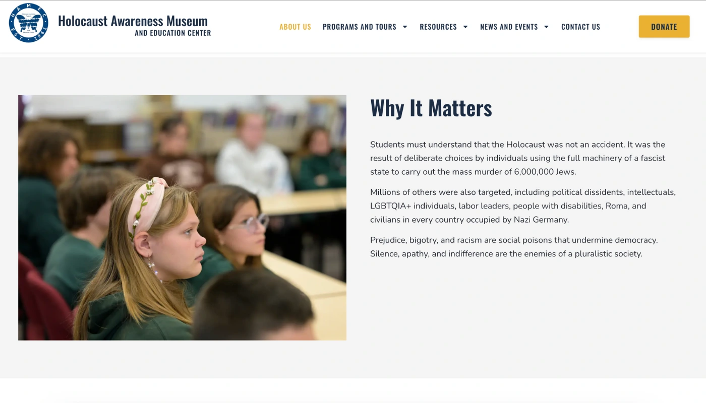 Holocaust Awareness Museum Screenshot 5